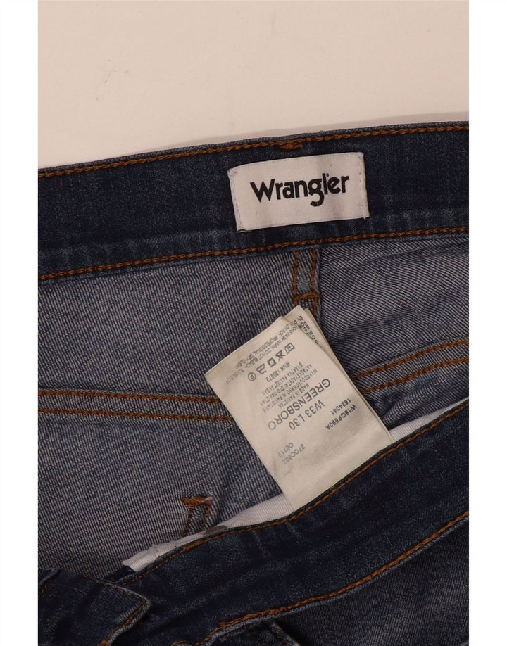 Wrangler Herre Greensboro Slim Jeans W33 L30 Marineblå polyester