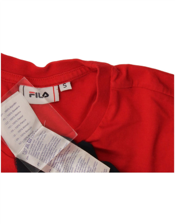 Fila Herre grafisk T-shirt Top Lille flerfarvet Colourblock Bomuld
