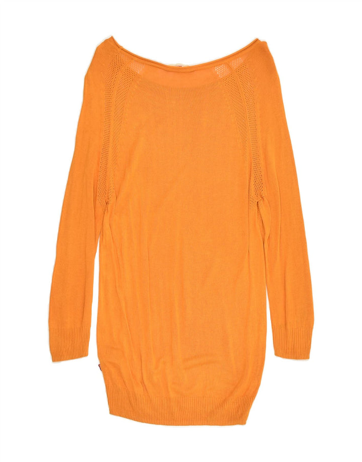 LEVI'S Womens Longline Boat Neck Jumper Sweater UK 8 Small Orange | Vintage Levi's | Thrift | Second-Hand Levi's | Used Clothing | Messina Hembry 