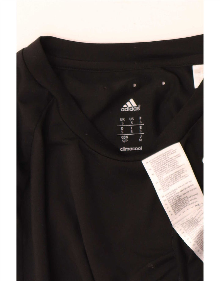 Adidas Herre Climacool T-Shirt Top Lille Sort Polyester