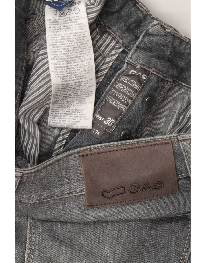 Gas Dame Slim Jeans W30 L34 Grå Bomuld