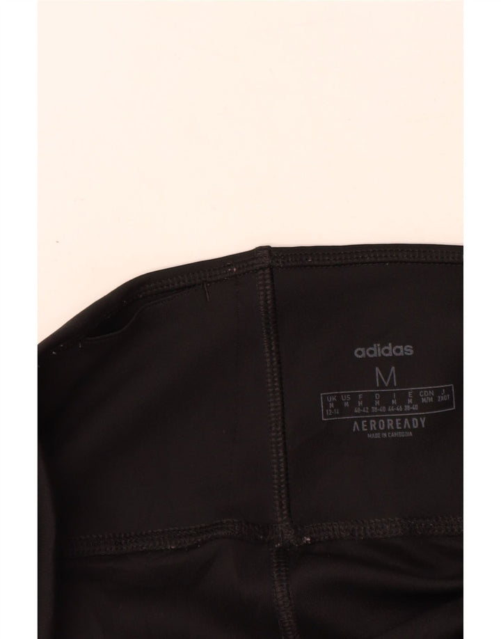 ADIDAS Aeroready Leggings til kvinder UK 12/14 Medium Black Polyester