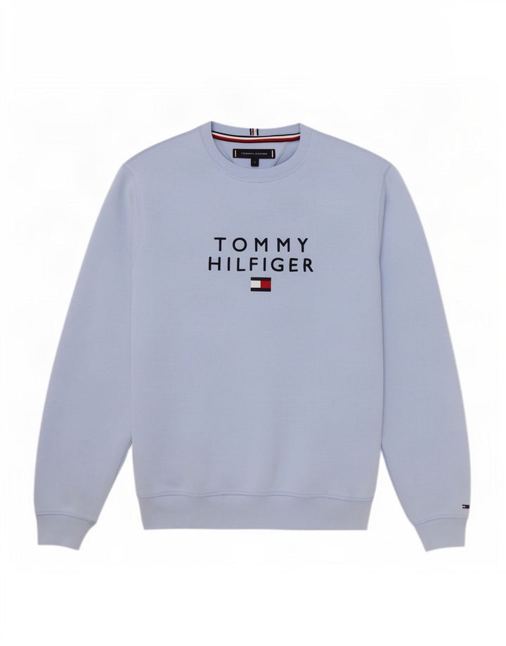 Tommy Hilfiger Herre Grafisk Sweatshirt Jumper Lille Blå Bomuld