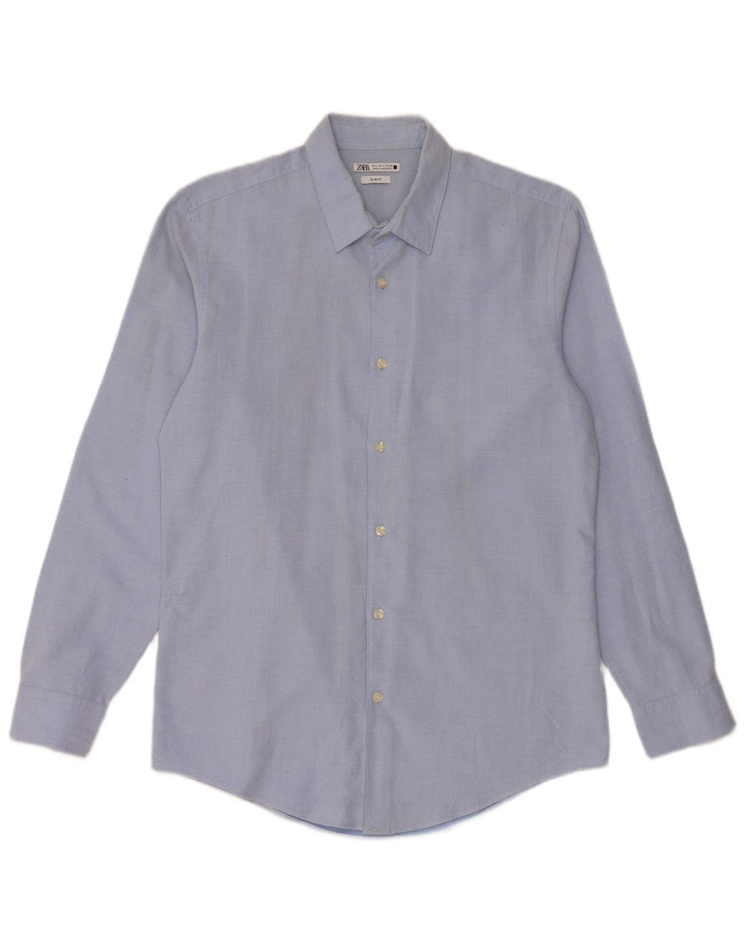 ZARA Slim Fit skjorte til mænd, stor blå bomuld