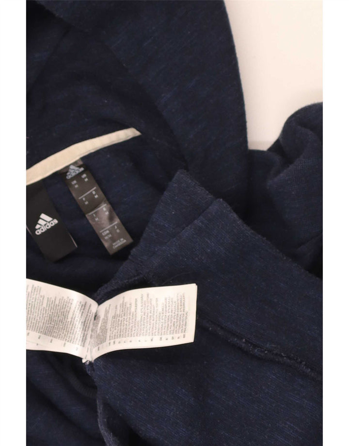 Adidas Hættetrøje med lynlås til mænd mellem marineblå bomuld