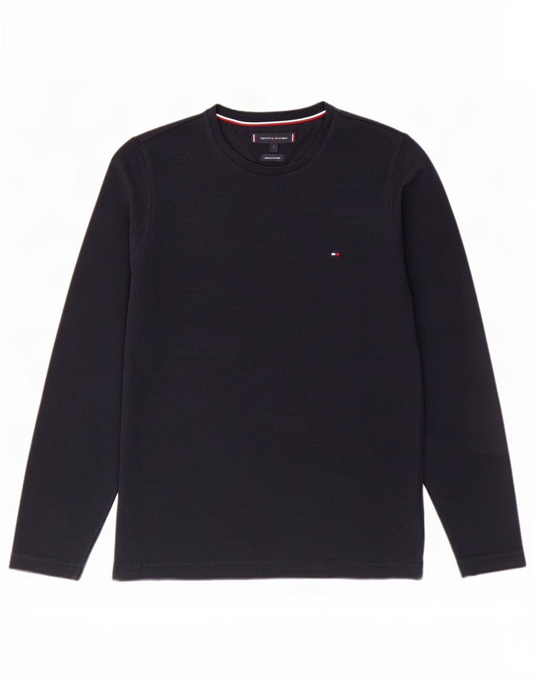 Tommy Hilfiger Herre Top Langærmet Lille Marineblå Bomuld