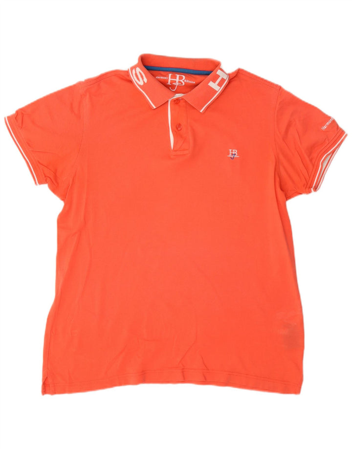 Harmont & Blaine Herre grafisk poloshirt Medium Orange Bomuld