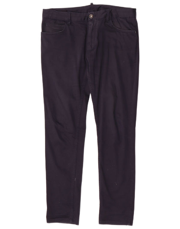 Zara Herre Slim Casual Bukser EU 42 Large W32 L29 Navy Blue