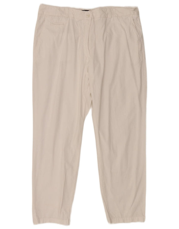 Marks & Spencer Lige Chinobukser til kvinder UK 16 Large W34 L26 White