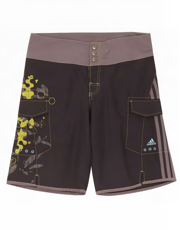 Adidas Grafiske svømmeshorts til mænd mellemgrå Colourblock Polyester