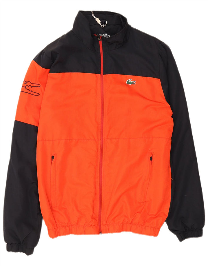 Lacoste Herre grafisk træningsdragt Top jakke Størrelse 4 Medium Sort Colourblock