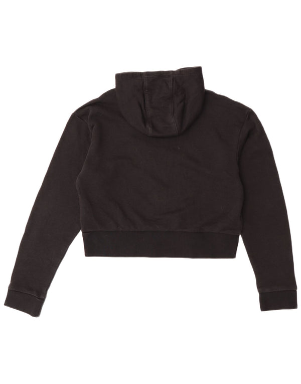 Adidas Girls Crop Graphic Hoodie Jumper 13-14 år Sort Bomuld