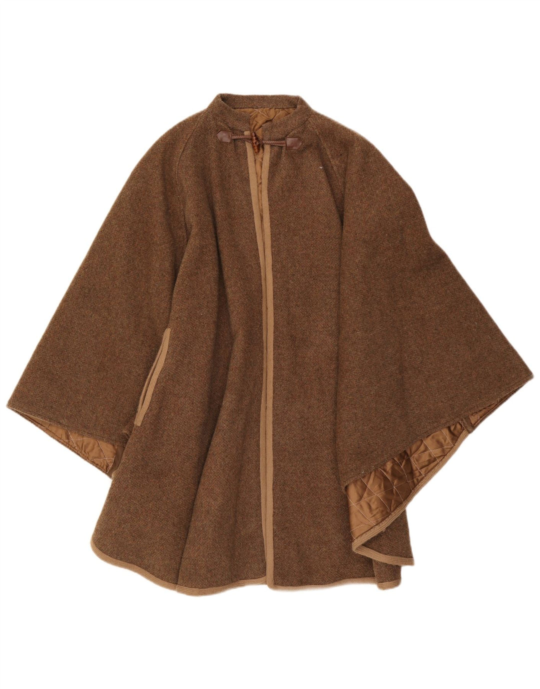 Vintage ponchofrakke til kvinder One Size Brun
