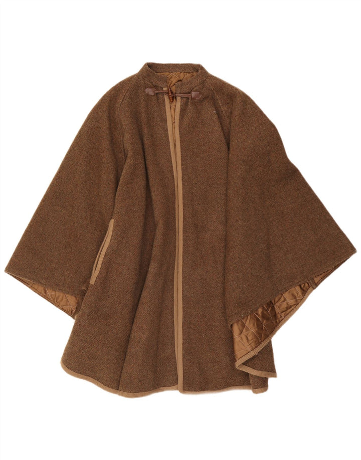 Vintage ponchofrakke til kvinder One Size Brun