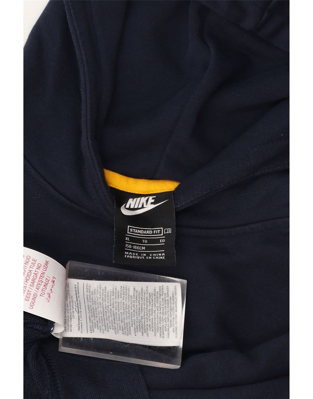 NIKE Girls Crop Standard Fit hættetrøjetrøje 13-14 år XL Marineblå