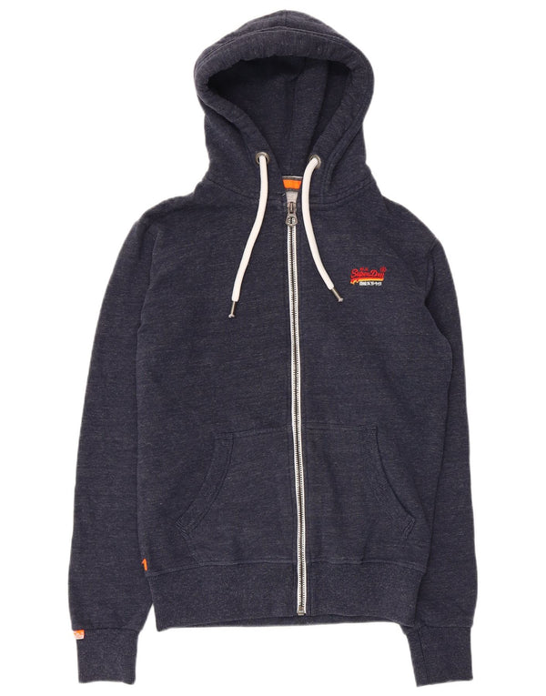 Superdry Hættetrøje med lynlås til mænd XS Marineblå bomuld