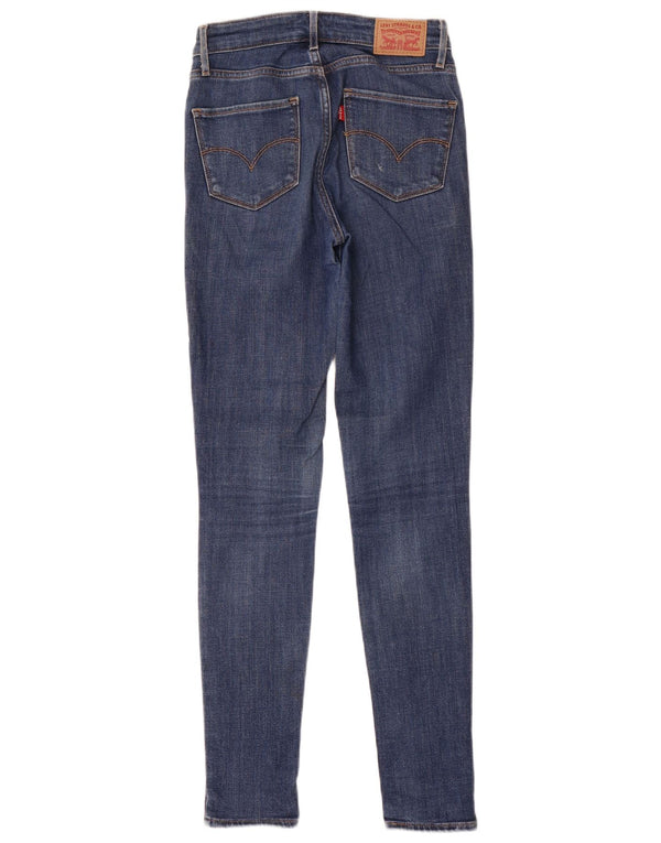 Levi's Dame 721 Skinny Jeans med høj talje W25 L31 Blå Bomuld