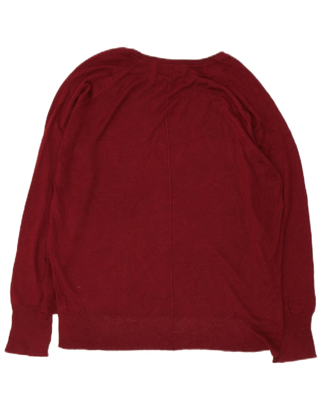 Zara Dame Boat Neck Jumper Sweater UK 14 Medium Maroon