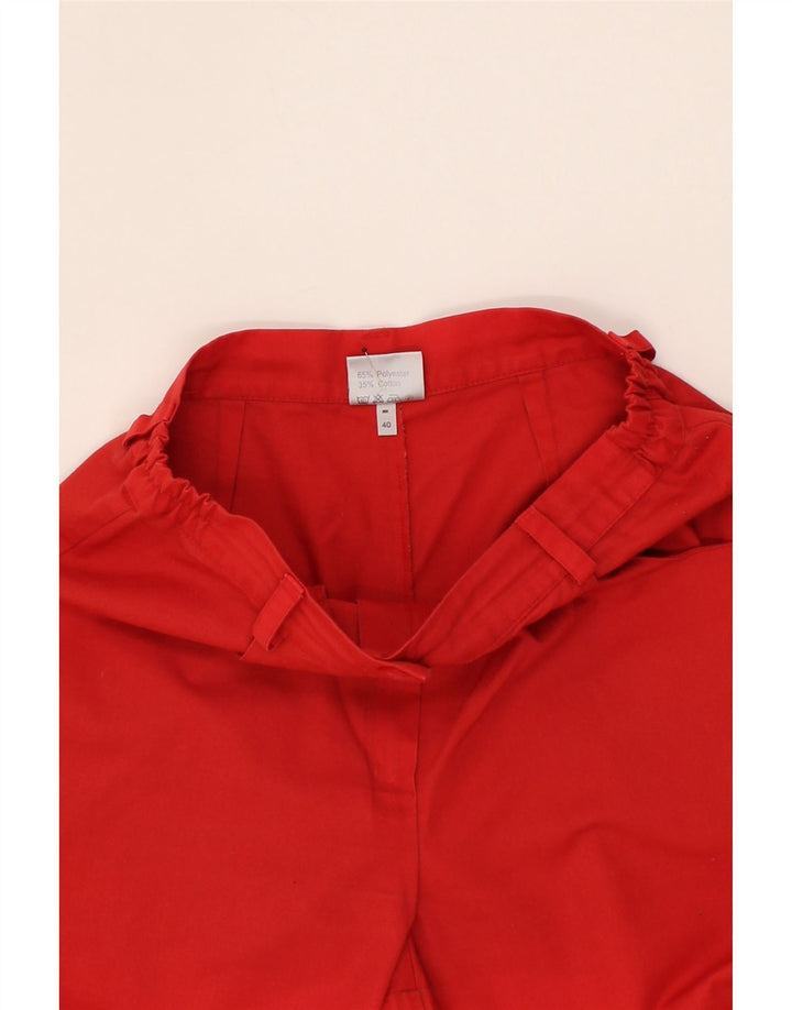 VINTAGE Womens Tapered Casual Trousers EU 40 Medium W30 L31 Red Polyester Vintage Vintage and Second-Hand Vintage from Messina Hembry 