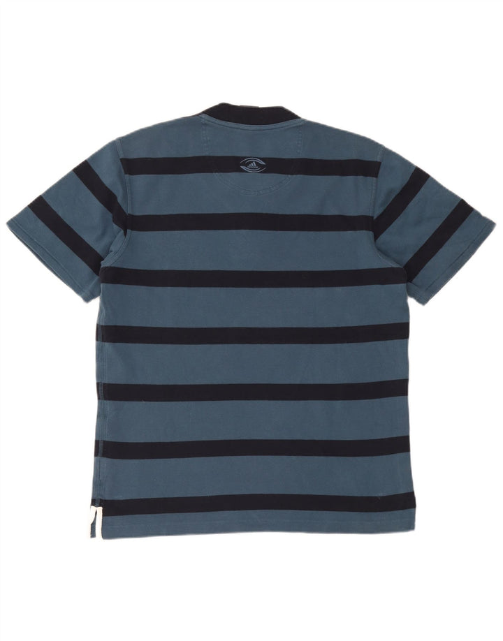 Adidas herre T-shirt top mellemblå stribet bomuld