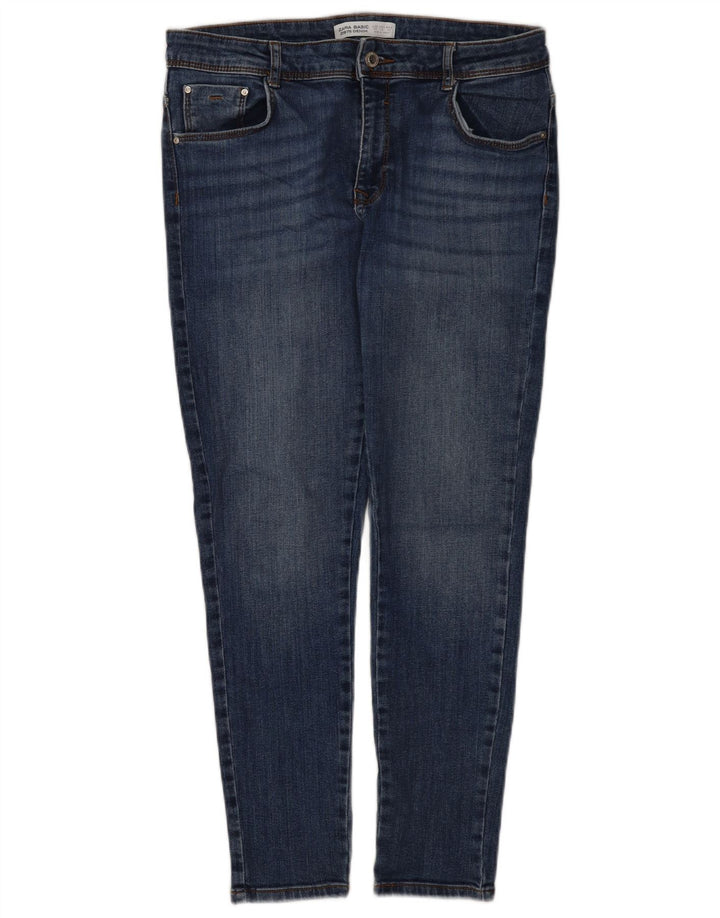 Zara Dame Slim Jeans EU 42 Large W32 L28 Blå