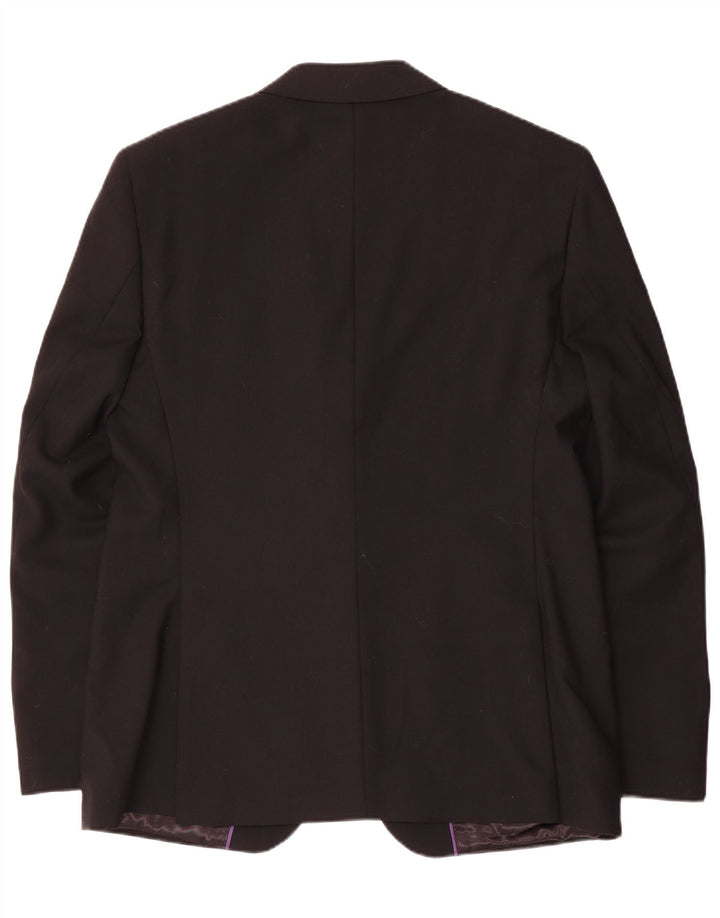 Marks & Spencer Herre skræddersyet pasform 2-knaps blazerjakke UK 42 Large Black