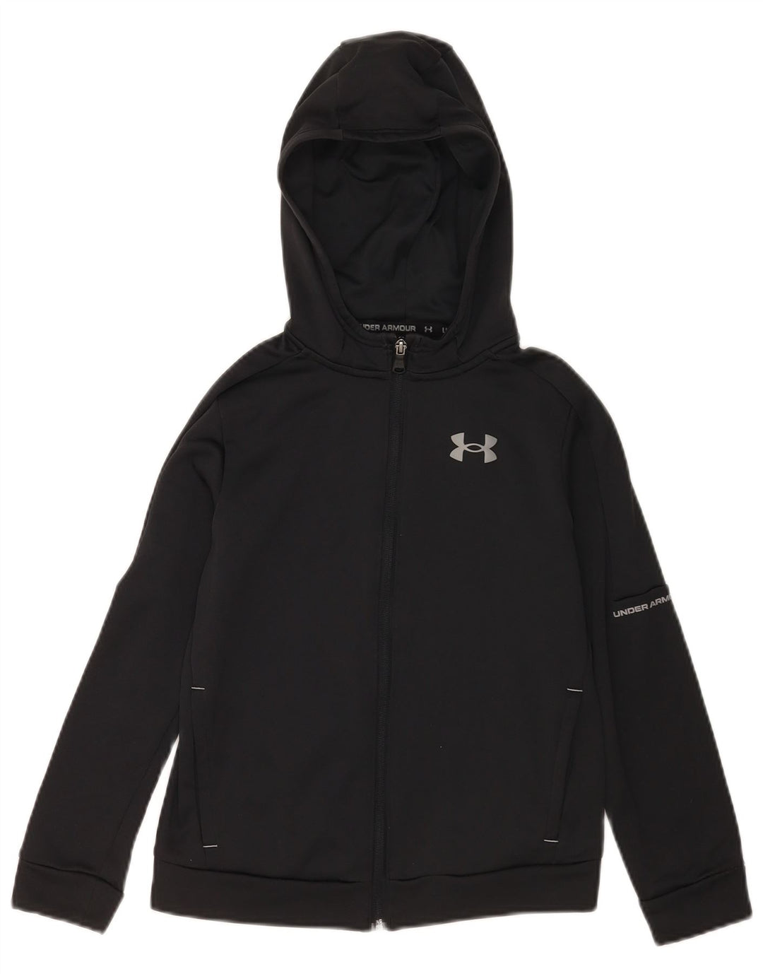 Under Armour Boys Zip Hoodie Sweater 9-10 år Medium Sort Polyester