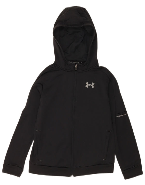 Under Armour Boys Zip Hoodie Sweater 9-10 år Medium Sort Polyester