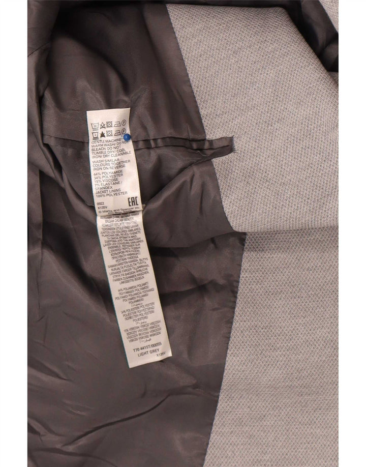 Marks & Spencer Herre 2-knaps blazerjakke UK 48 2XL Grå polyamid
