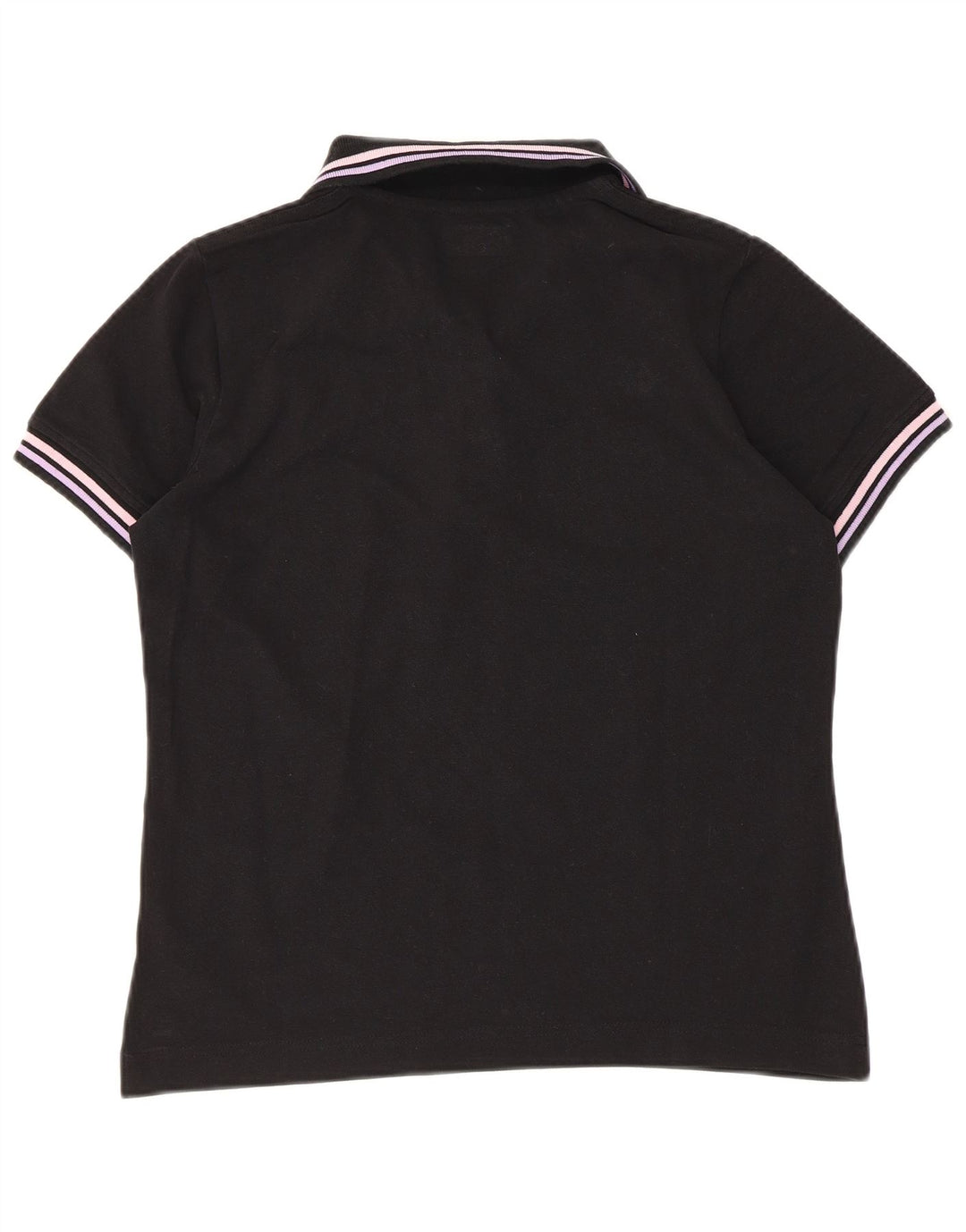 Kappa Dame Polo Shirt UK 14 Stor Sort Colourblock
