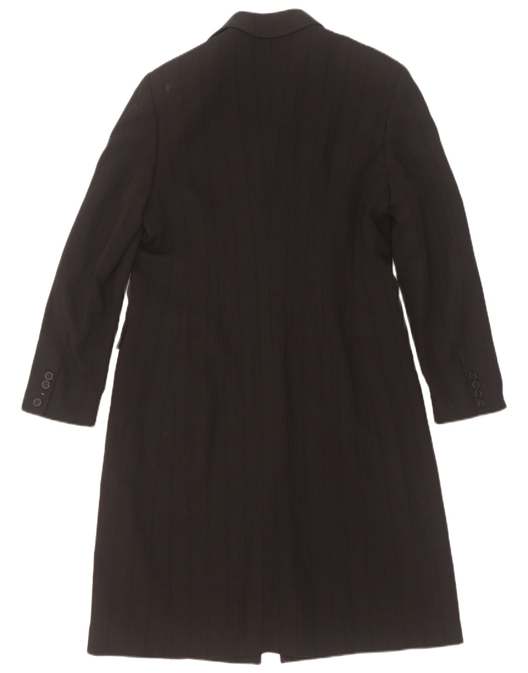 Marella Dame Overfrakke UK 12 Medium Sort Stribet Uld