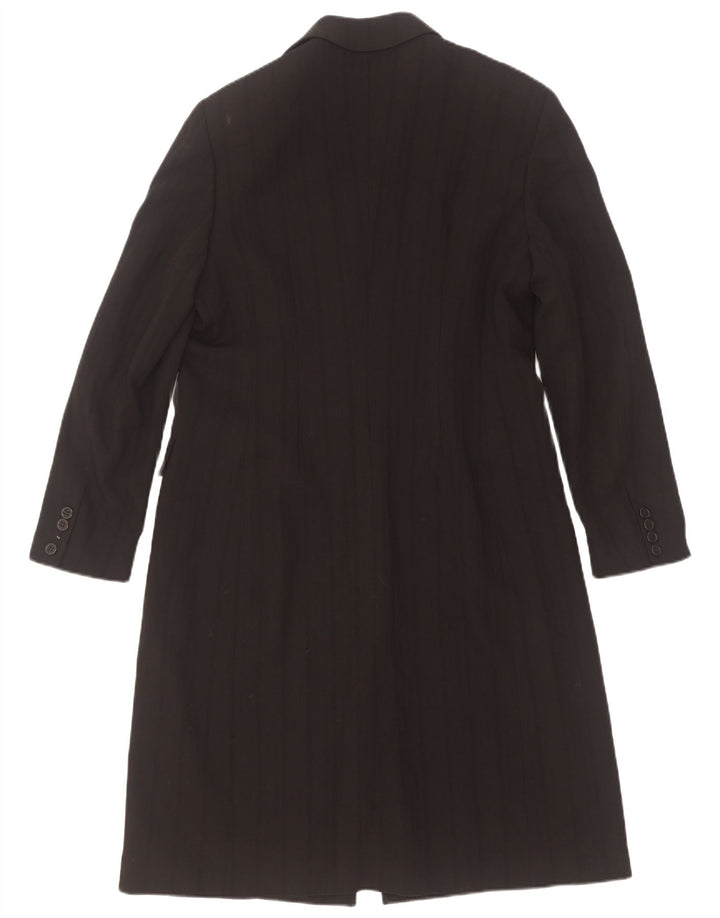 Marella Dame Overfrakke UK 12 Medium Sort Stribet Uld