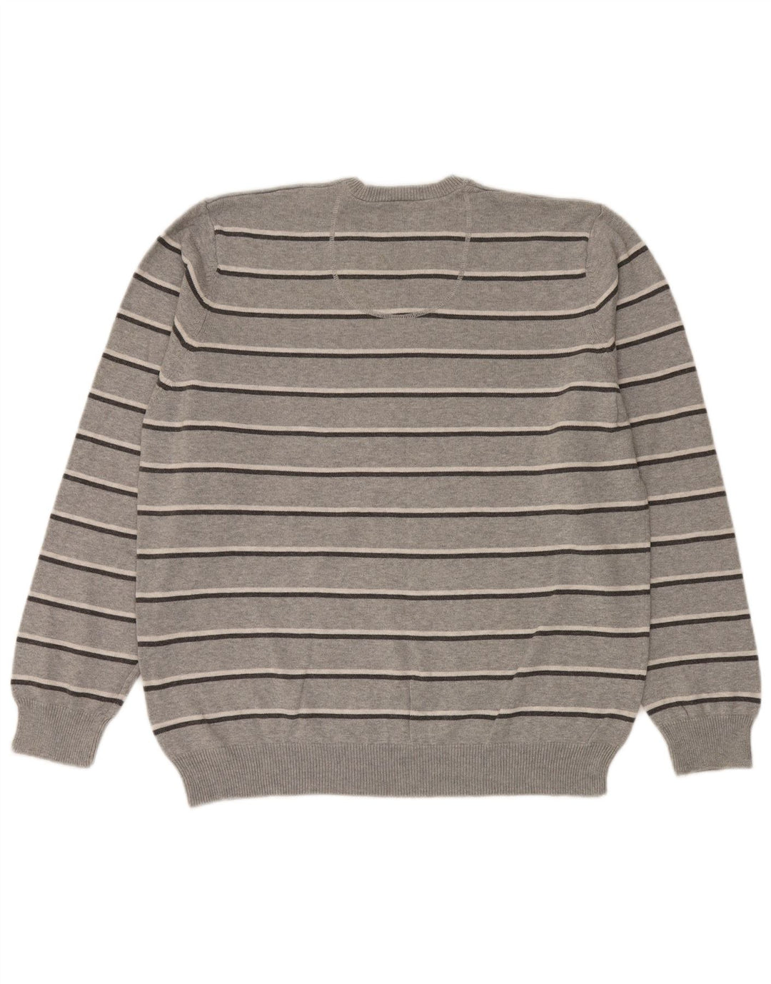 Marks & Spencer Herre Blue Harbor V-hals sweater XL Gråstribet