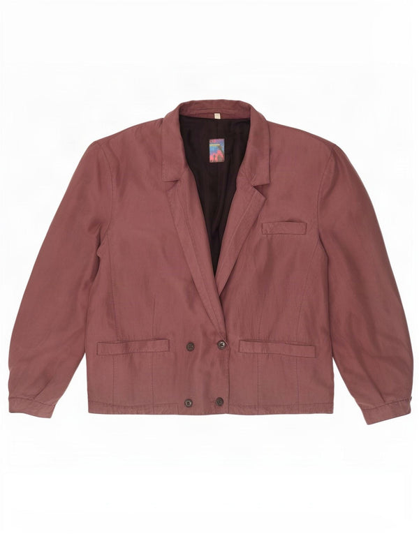 C&A Mens Double Breasted Bomber Jacket EU 52/54 XL Purple Silk