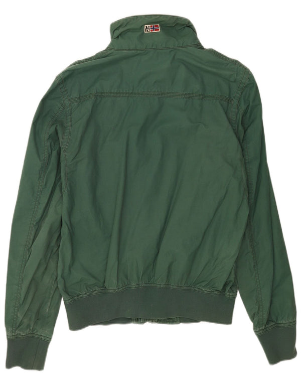 Napapijri Herre Geographic Bomber Jacket UK 36 Small Green