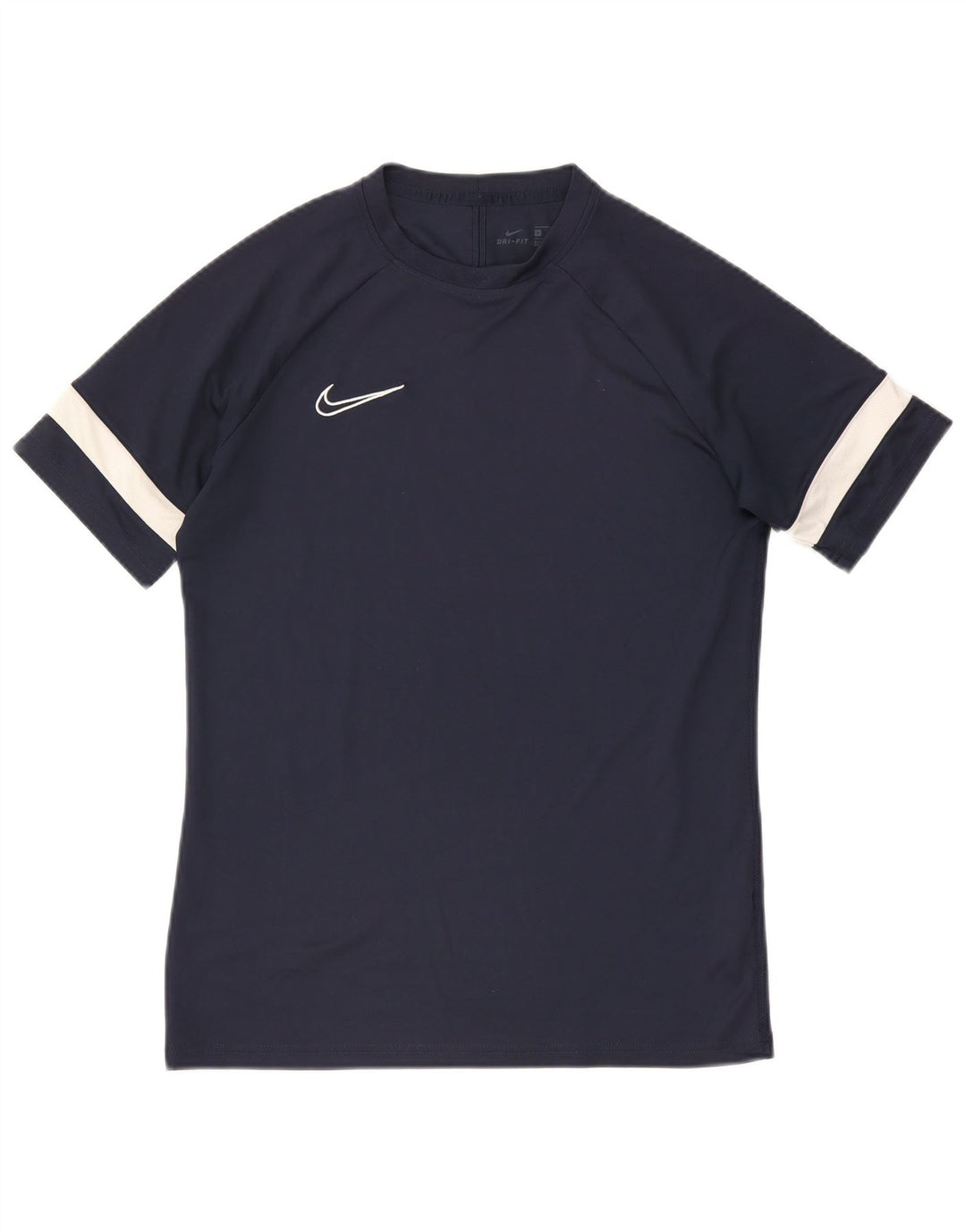 Nike Herre Dri Fit T-shirt Top Medium Navy Blue Colourblock