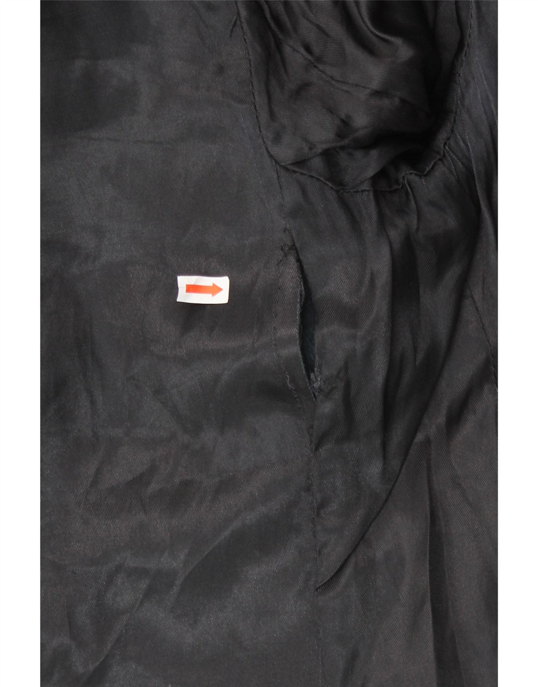 VINTAGE Dame Dobbeltradet Læderfrakke UK 14 Medium Sort