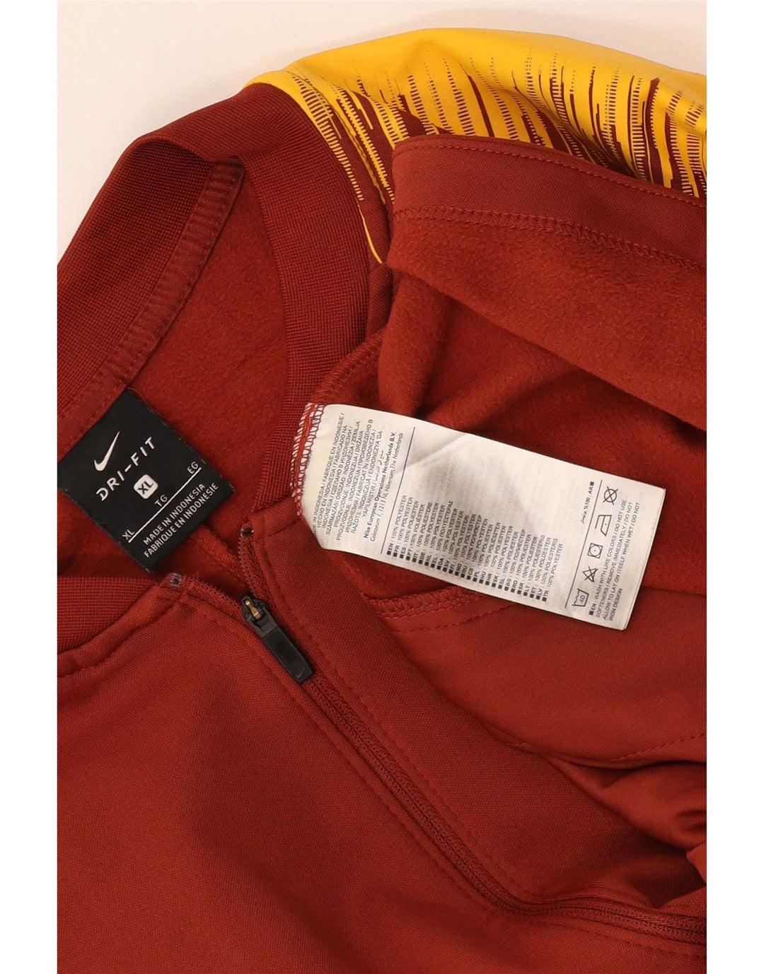 Nike Roma træningsdragt topjakke til mænd XL Maroon Colourblock Polyester