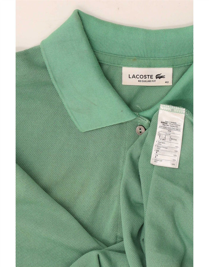 Lacoste Dame Polo Shirt Størrelse 42 Stor Grøn Bomuld