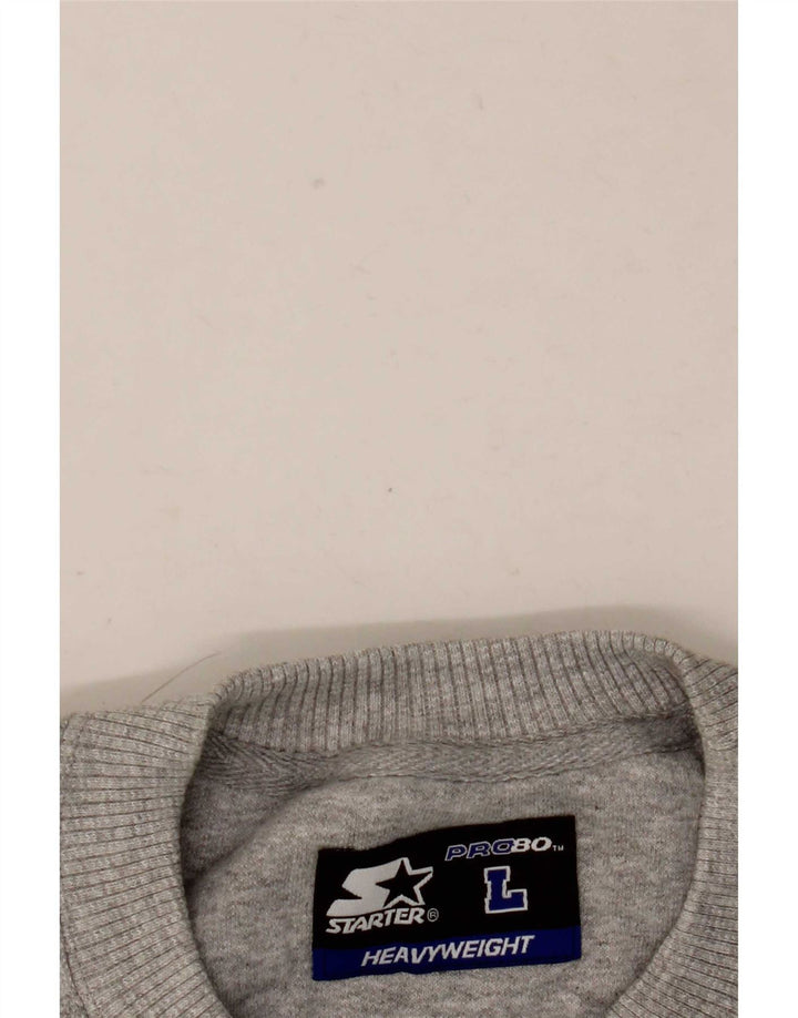 Starter Herre Crew Neck Jumper Sweater Large Grå Flecked