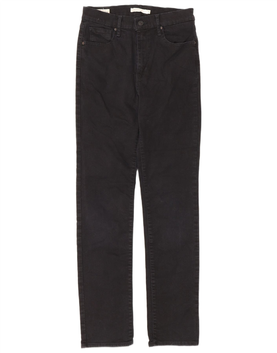 Levi's Dame 724 Højtaljede lige jeans W29 L32 sort bomuld