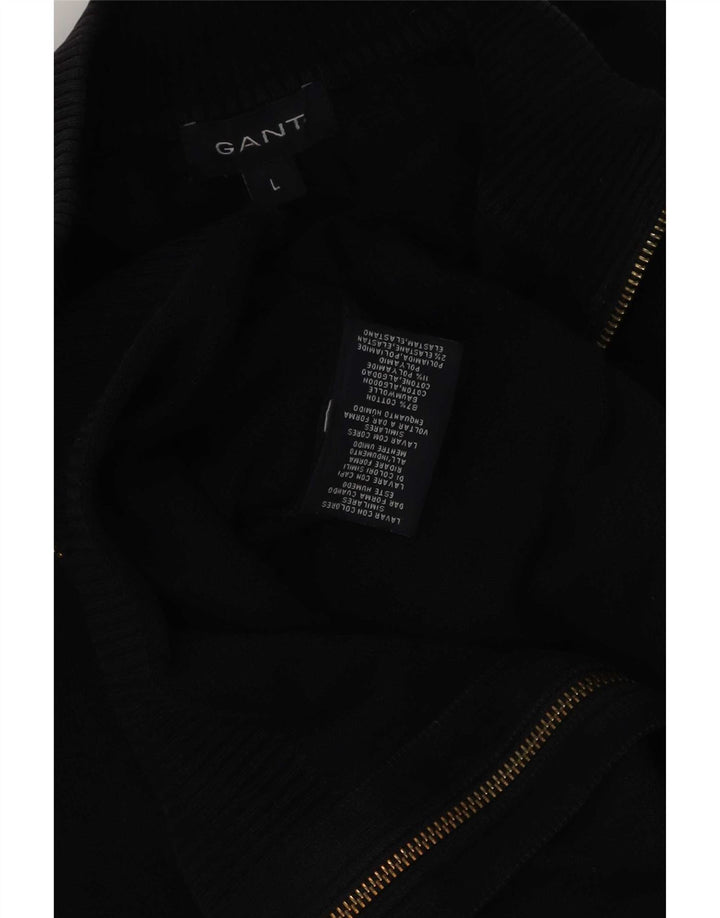 Gant Herre Cardigan Sweater Stor Sort Bomuld