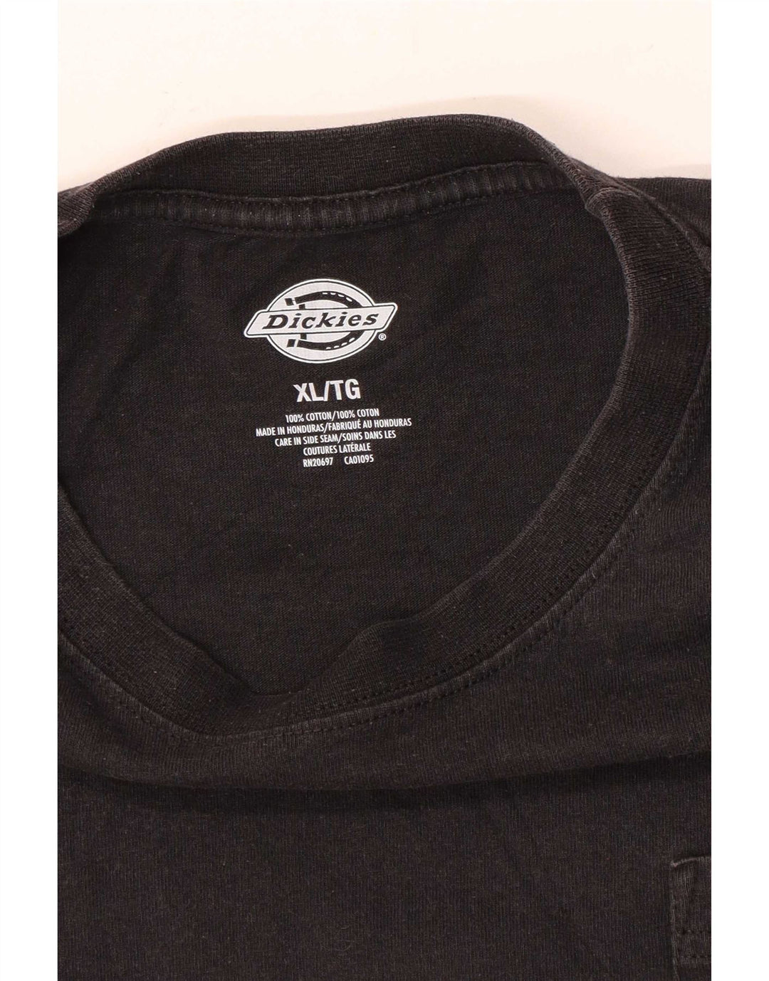 Dickies Herre T-Shirt Top XL Sort Bomuld