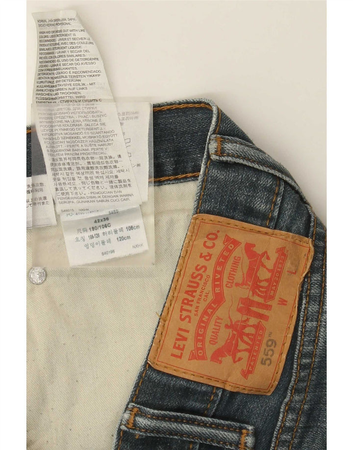 Levi's Herre 559 lige jeans W42 L32 blå bomuld