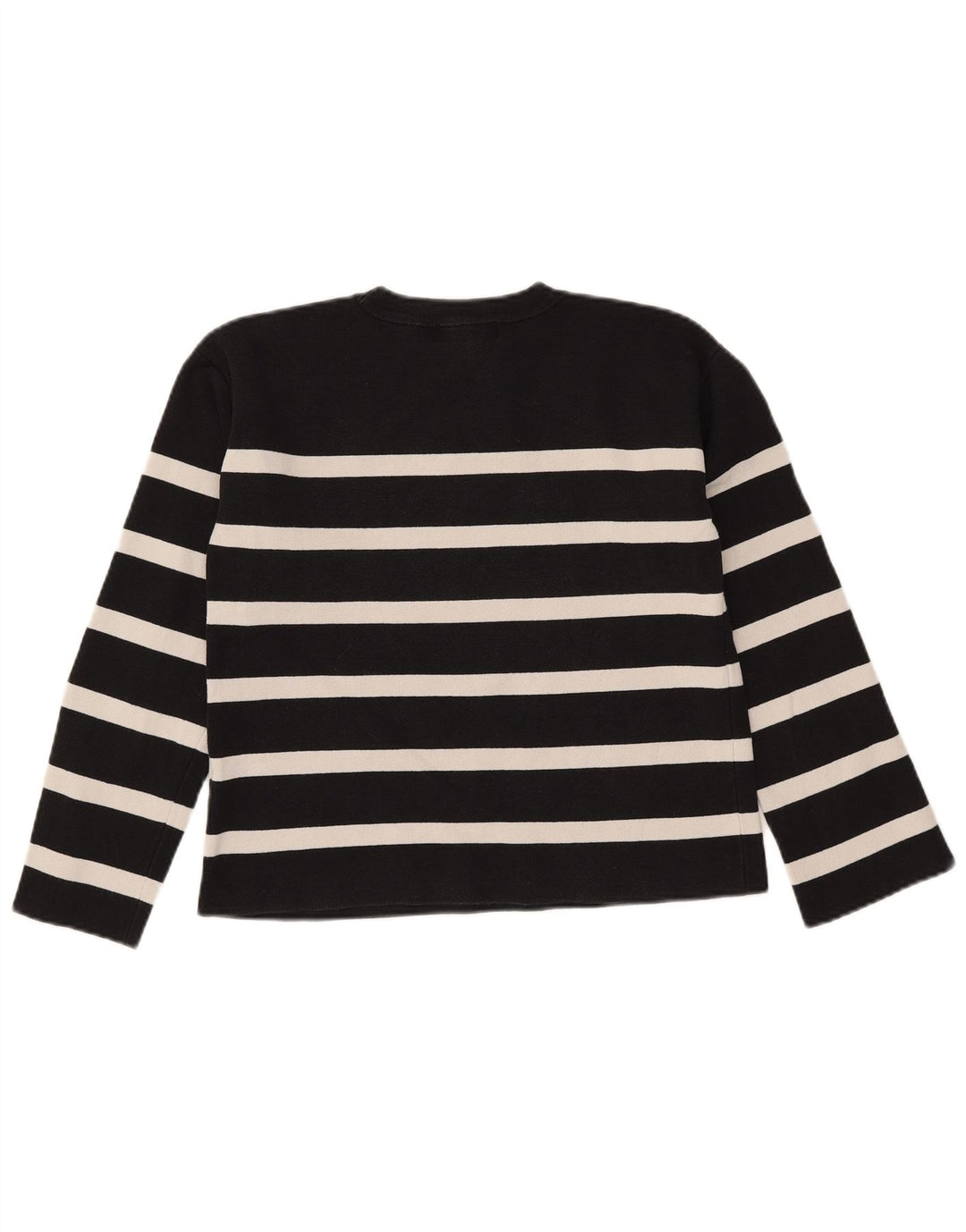 Marks & Spencer Dame sweater med rund hals DK 12 Mellem sort stribet