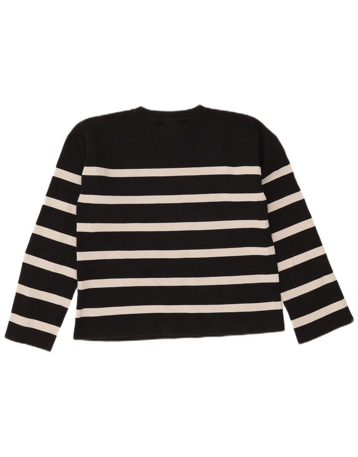 Marks & Spencer Dame sweater med rund hals DK 12 Mellem sort stribet