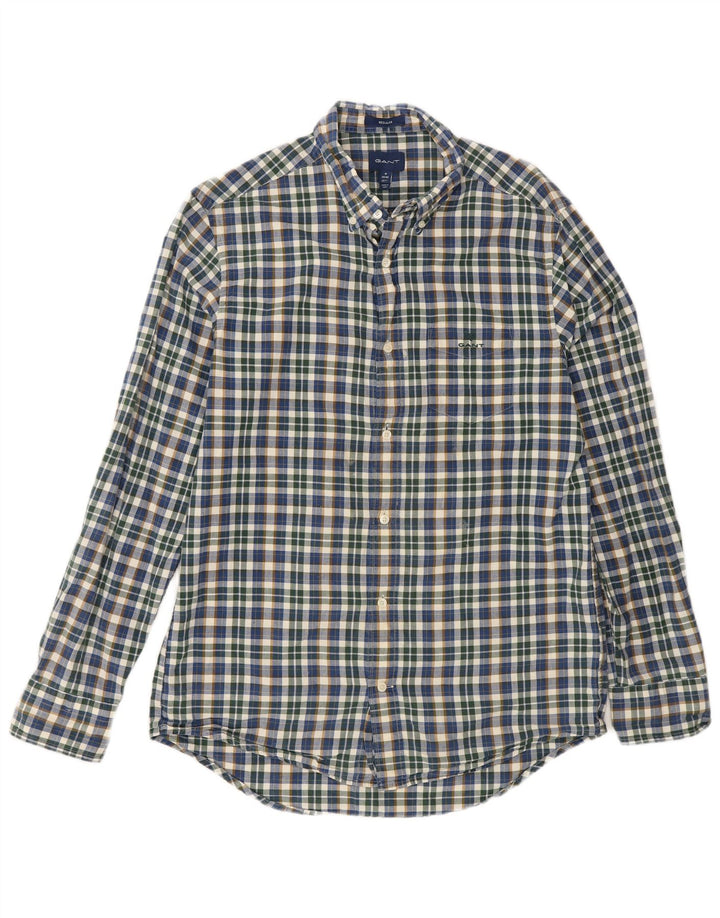 Gant herre Regular Fit skjorte størrelse 15 1/2 39/40 Medium flerfarvet tern