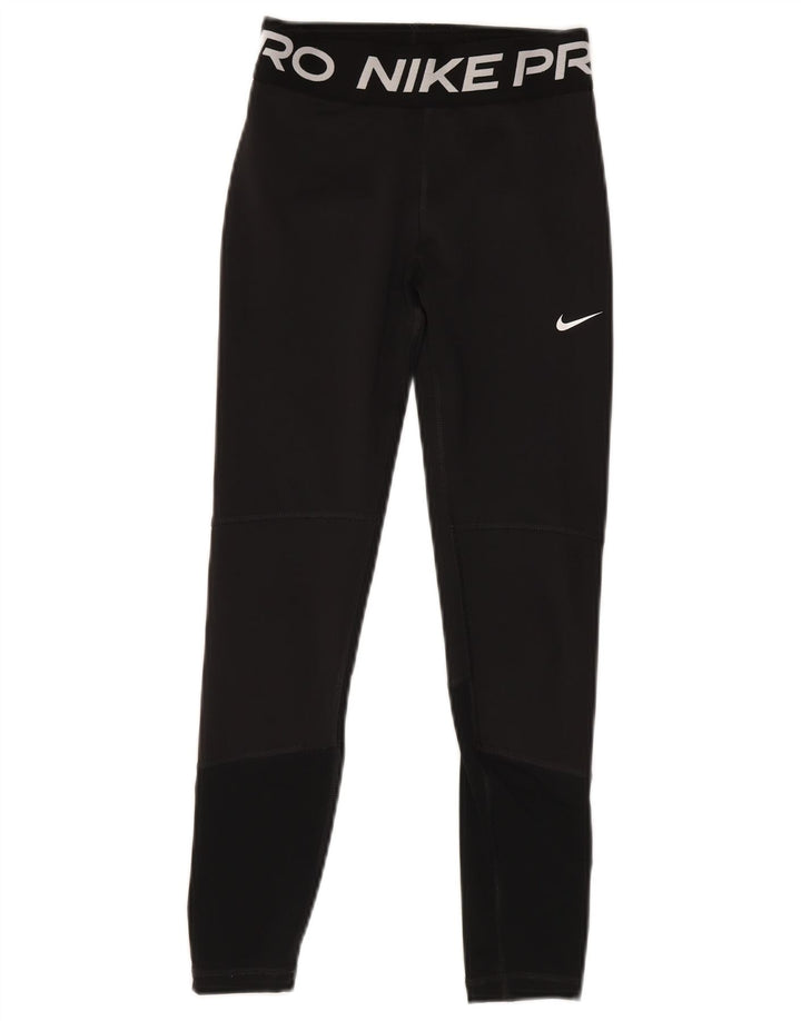 NIKE piger Dri Fit grafiske leggings 10-11 år medium sort polyester