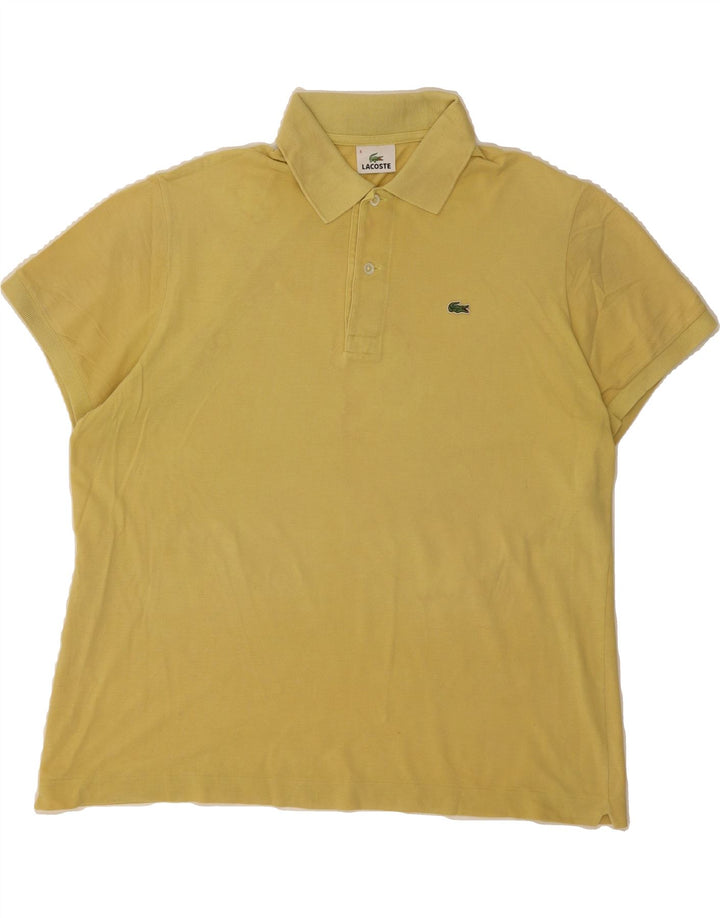LACOSTE Mens Polo Shirt Size 6 XL Yellow Cotton Vintage Lacoste and Second-Hand Lacoste from Messina Hembry 