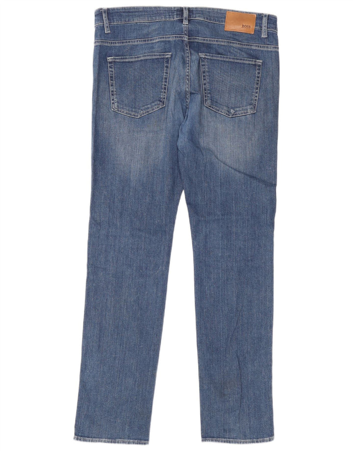 Hugo Boss Herre Slim Jeans W34 L32 Blå Bomuld